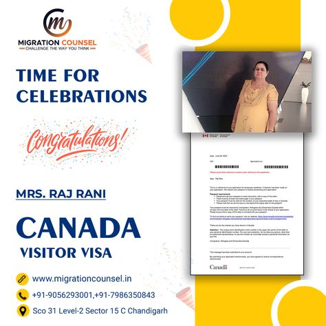 𝐂𝐚𝐧𝐚𝐝𝐚 𝐕𝐢𝐬𝐢𝐭𝐨𝐫 𝐕𝐢𝐬𝐚 Visa Approved, Hearty Congratulations, Travel Tourism, Success Story, Travel And Tourism, Success Stories, Counseling, Tourism, Travel