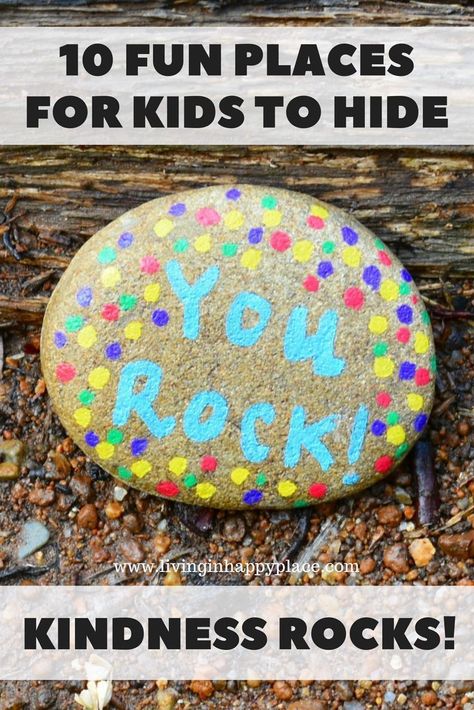 Painted Rocks Ideas, Fun Places For Kids, Kindness Ideas, Outdoor Fun For Kids, Happy Child, Rocks Painted, Painted Rocks Kids, Vbs Crafts, Painted Rocks Craft