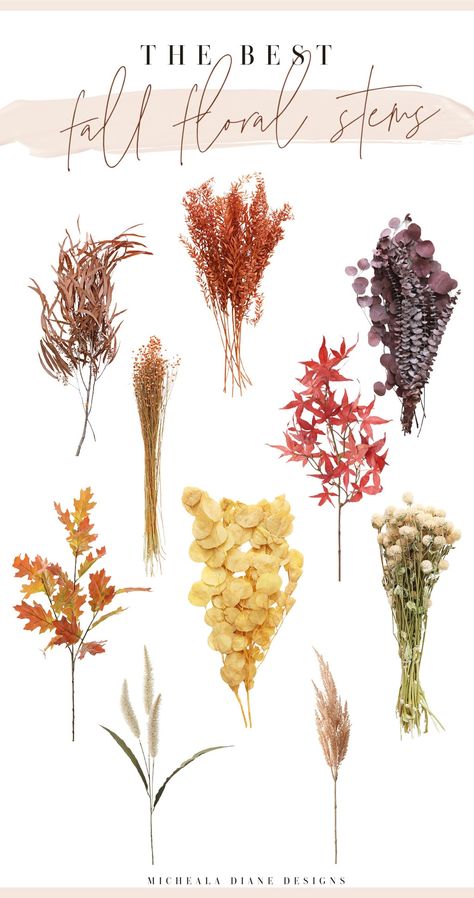 Ten of the best faux Fall florals to use in your fall decorating that look real! The best florals to decorate for Fall. Easy Fall decorating tips. Simple Elegant Fall Decor, Atum Decor, Faux Fall Planter Ideas, Fall Foliage Decor, Faux Fall Floral Arrangements, Fall Faux Flower Arrangements, Fall Plant Decor, Fall Decor Flowers, Fall Flower Decor