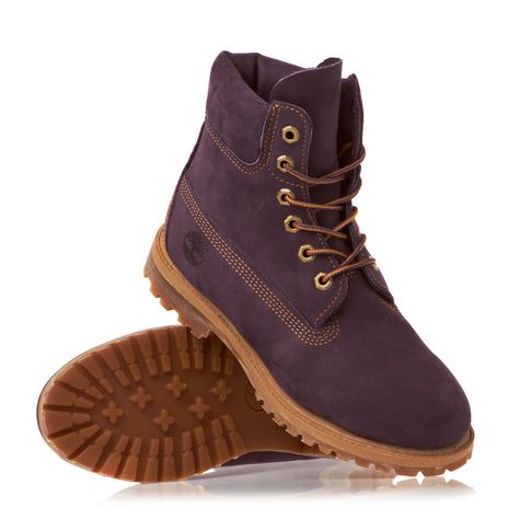 Timberland Boots - Timberland 6'' Premium Boots - Dark Purple Nice Wardrobe, Timberland Boots Outfit Mens, Mens Lace Up Boots, Bright Shoes, Timberland Boots Outfit, Timberland Waterproof Boots, Timberland Outfits, Boots Timberland, Purple Boots