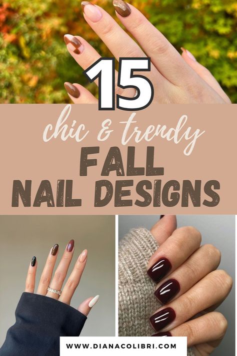 fall nail ideas Coffin Shape Fall Nail Designs, Creative Fall Nail Designs, Nail Picture Poses, Simple Cute Fall Nails, Plain Fall Nails, Cool Fall Nails, Nail Ideas Pictures, Fall Simple Nails, Fall Acrylic Nails Ideas