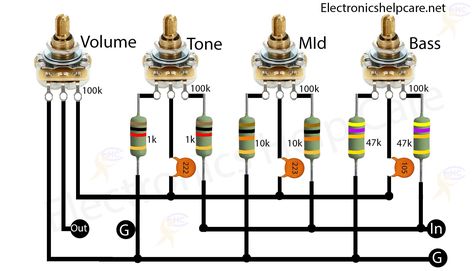 Tone Control Circuit Diagram, Amplificatori Audio, Electronics Projects For Beginners, Diy Audio Projects, The Equalizer, Diy Amplifier, Electronic Circuit Design, Subwoofer Amplifier, Computer Basic