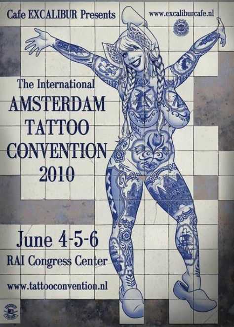 Tattoo Convention Poster, Datum Tattoo, Amsterdam Tattoo, Tattoo Posters, Tattoo Expo, Worlds Best Tattoos, Tattoo Convention, World Tattoo, Home Tattoo