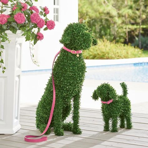 Dog Topiary, Raised Garden Bed Diy, Garden Bed Diy, Garden Beds Diy, Boxwood Landscaping, Beds Diy, Faux Boxwood, Boxwood Garden, Landscaping Business