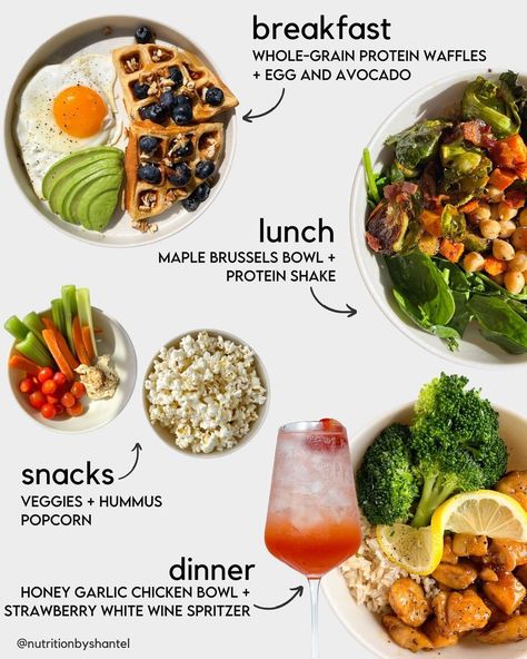 Healthy Plate Meals, Daily Meal Plan Healthy, Healthy Food For Breakfast, Healthy Daily Meals, Nailart Simple, Menu Sarapan Sehat, Day Of Eating, Weekly Meals, Healthy Food Inspiration