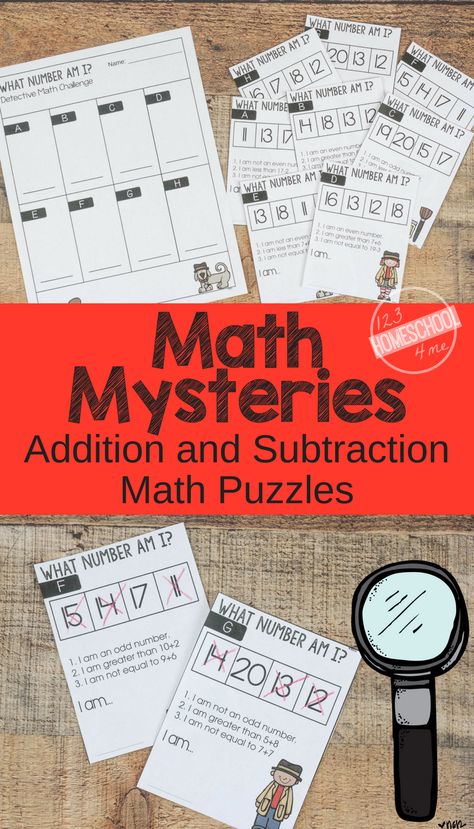 FREE Math Mysteries - FUN Addition and Subtraction Math Problems - these free printable math word problems make it fun for kindergarten, first grade, 2nd grade, 3rd grade, and 4th grade students to practice math. Two Step Word Problems 2nd Grade Addition And Subtraction, Write The Room 2nd Grade, Addition Patterns 3rd Grade, 3rd Grade Math Worksheets Subtraction, Reveal Math 3rd Grade, Free Math Centers 2nd Grade, Big Ideas Math 2nd Grade, Math Centres Grade 2, Teaching 2nd Grade Math