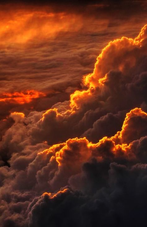 Golden Sky, Wallpaper Backgrounds Orange Aesthetic, Orange Aesthetic Landscape, Sunlight Aesthetic, Orange Nature Wallpaper, Orange Clouds, Brown Skies Aesthetic, Orange Clouds Wallpaper, Sun Peaking Through Clouds