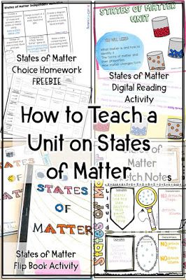 How to Teach a Unit on States of Matter - Teaching Muse States Of Matter Activities 2nd Grade, States Of Matter Activities, Phases Of Matter, Teaching Matter, Science Matter, Matter Lessons, Matter Unit, Matter Activities, Grade 2 Science