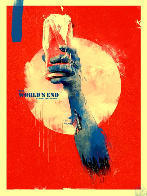 The World's End / Alternative Poster by Marie Bergeron Design Inc. , via Behance The World's End Movie, Cornetto Trilogy, Worlds End, Film Poster Design, World Images, Keys Art, Alternative Movie Posters, Movie Poster Art, Film Art