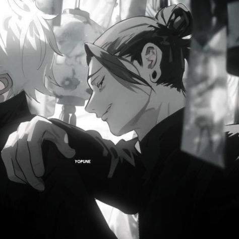 ꙳ gojo & getou from #jujutsukaisen Jjk Matching Icons Gojo And Getou, Gojo And Getou Match Icons Manga, Suguru And Satoru Matching Icons, Jjk Matching Pfp Gojo And Getou, Getou Suguru X Gojo Satoru Matching Pfp, Matching Pfp Gojo And Getou, Gojo Getou Match, Shoko Gojo And Getou Matching, Satoru And Suguru Matching Icons