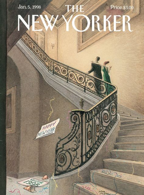 New Yorker January, The New Yorker Magazine, New Yorker Magazine, New Yorker Covers, January 5th, Illustration Noel, Photographie Inspo, Geek Art, Vintage Poster Art