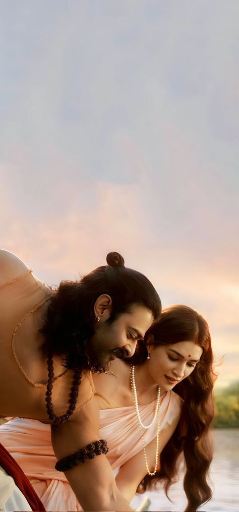 Prabhas And Kriti Sanon, Adipurush Images, Magam Work Designs, Darling Movie, Magam Work, Photo Frame Images, Prabhas Actor, Dhoni Photos, Prabhas Pics