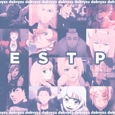 MBTI ESTP characters Estp Mbti Anime, Estp Characters Anime, Estp Characters, Estp Mbti, Mbti Relationships, Mbti Character, Anime Version, Mbti Personality, Random Anime