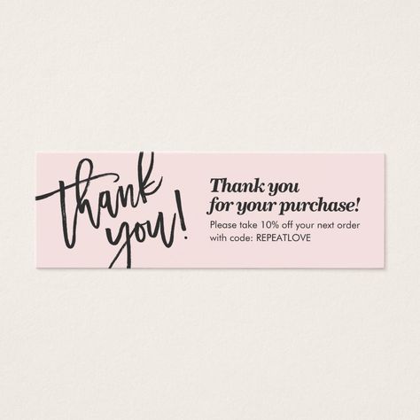 Poshmark Business, Small Business Gift Ideas, Script Handwriting, Calligraphy Thank You, Mini Business Card, Contact Card, Small Business Cards, Card Inspo, Small Business Packaging Ideas