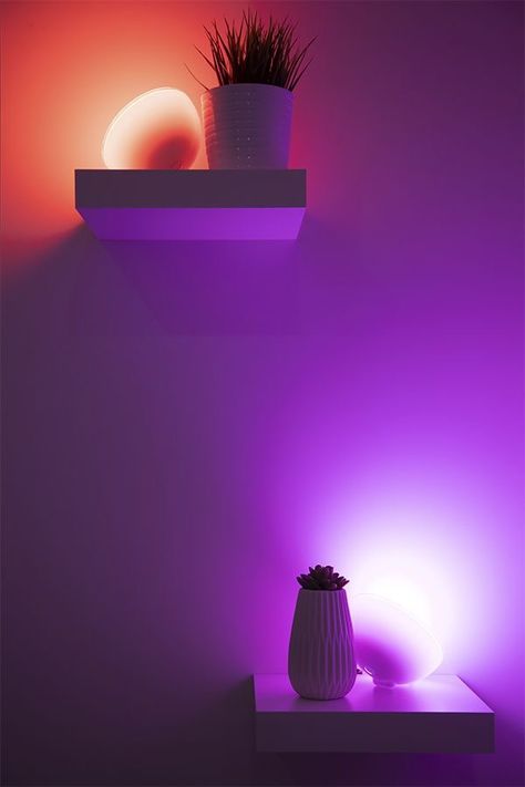 Philips Hue Inspiration, Phillips Hue Lighting Ideas, Philips Hue Lighting Ideas, Living Room Ambient Lighting, Hue Lighting Ideas, Led Living Room Ideas, Mood Lighting Ideas, Room Ambient Lighting, Ambient Lighting Bedroom