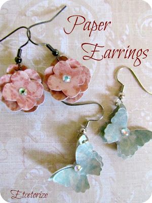 DIY Paper Earrings Earrings Paper, Paper Jewellery, Paper Bead Jewelry, Paper Earrings, Easy Diy Jewelry, Earrings Diy, Paper Jewelry, Jewelry Fashion Trends, Accessories Diy Jewelry