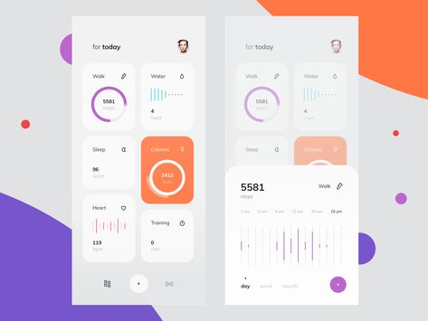 Fitness Activity Tracker Dashboard #3 activity tracker fitness interface design ios graphics illustration app icons ux ui cuberto Fitness Tracker App, Dashboard App, Dashboard Mobile, Ui Design Mobile, Ui Design Dashboard, Ux Inspiration, Tracker Fitness, Ios Ideas, Calendar App