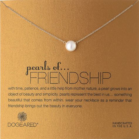 Pearls of Friendship Necklace - Friendship Day gifts for friends Gifts Forbest Friend, Dogeared Jewelry, Necklace Friendship, Friendship Day Gifts, Friendship Necklace, Friends Diy, Ideas Hogar, Super Gifts, Friendship Necklaces