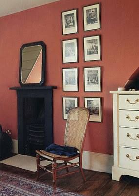 Orange Bedrooms, Warner House, Colourful Rooms, Terracotta Bedroom, Film Analysis, Peach Walls, Favorite Paint Colors, Farrow And Ball Paint, Dining Room Colors