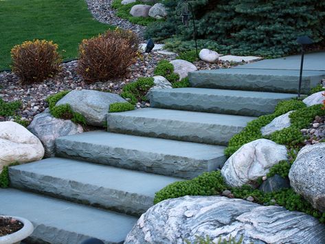 Blue Stone Steps, Bluestone Steps, Wood Arbor, Landscape Steps, Diy Backyard Patio, Stone Steps, Garden Stairs, Japan Garden, Stone Stairs