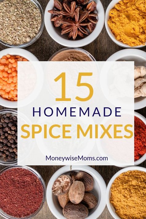 There is nothing quite like homemade spice mixes. They help you save money, plus you can control the ingredients in case your family has allergies or sensitivities. Homemade Spice Mixes, Seasoning Salt Recipe, Chili Powder Recipe, Homemade Seasoning Salt, Homemade Dry Mixes, Homemade Ranch Seasoning, Homemade Spice Mix, Spice Mix Recipes, Homemade Spice Blends