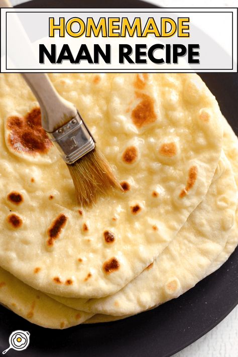 Easy Homemade Naan Make Naan Bread, Easy Naan, How To Make Naan, Chicken Shawarma Wrap, Homemade Naan, Homemade Naan Bread, Recipes With Naan Bread, Bread At Home, Naan Recipe