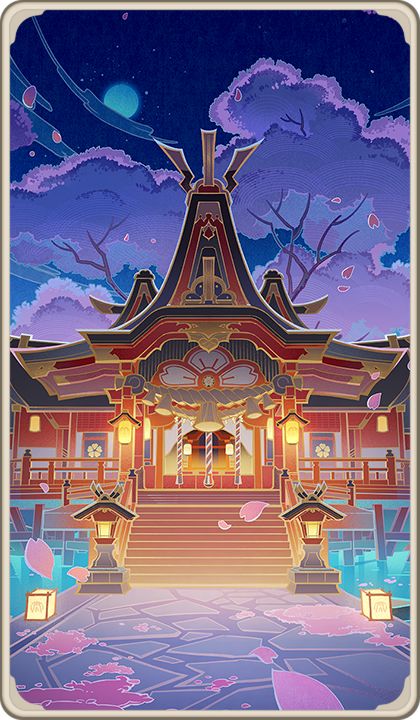 Grand Narukami Shrine | Genshin Impact Wiki | Fandom Grand Narukami Shrine, Narukami Shrine, Cute Venti, Video Games Aesthetic Wallpaper, Genshin Impact Inazuma, Genius Invokation, Gaming Drawing, Game Card Design, Prince Dragon