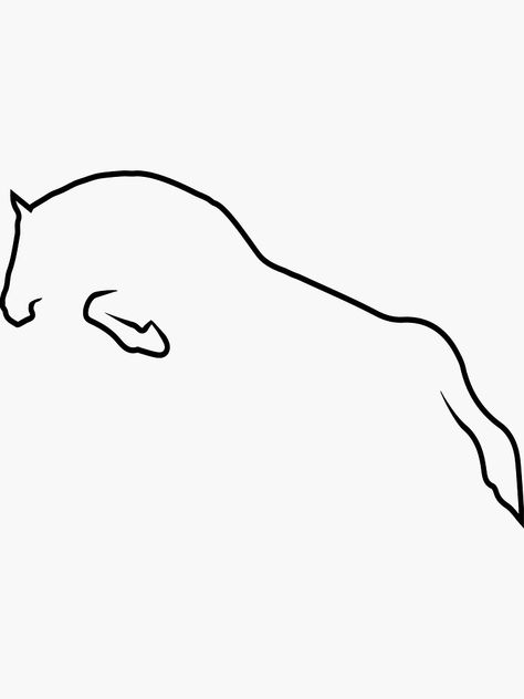 Horse Jumping Tattoo, Jumping Horse Tattoo, Horse Drawing Easy, Logo Cheval, Easy Horse Drawing, Horse Outline, Dog Pottery, Horse Logo Design, Animal Line Drawings