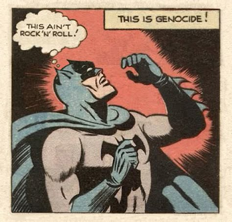 Batman "This ain't Rock 'n' Roll!!" - Imgur Comic Pop Art, Comic Book Panels, Where Is My Mind, Pop Art Comic, Im Batman, Old Comics, Dc Memes, Pulp Art, Retro Comic