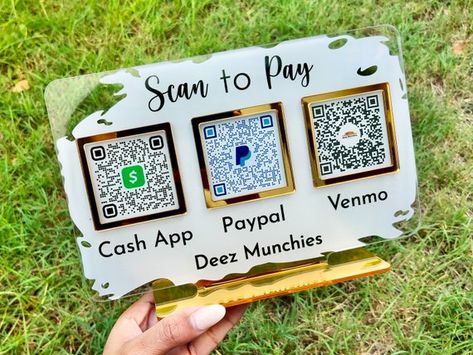 Scan To Pay Sign, Payment Sign, Barber Shop Sign, Scan To Pay, Qr Code Business, Qr Code Sign, Craft Booth Displays, Social Media Signs, Salon Signs