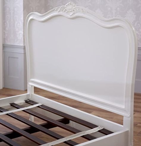 White Bed Frame, Dollhouse Bedroom, Princess Bed, Shabby Chic Bedroom, Classic Bedroom, Room Remodeling, Pink Princess, Girl Room, Bed Frame