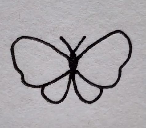 Cute Mini Drawings Art, Cute Simple Butterfly Drawings, Cottagecore Doodles Easy, Mini Drawings Aesthetic Easy, Small Easy Doodles, Dibujos Aesthetic Faciles, Cute Drawings Simple, Pencil Colours, Drawings For Beginners