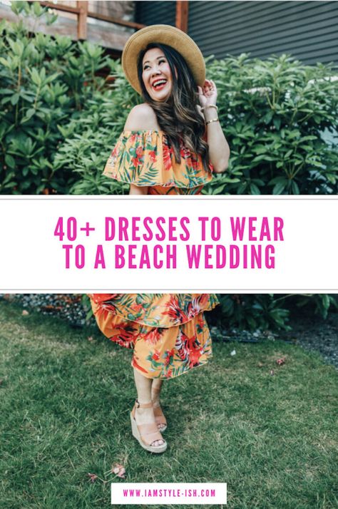 Beach Ceremony Dress, What To Wear Beach Wedding Guest, Beach Formal Attire Women Wedding, Beach Wedding Outfit Guest Woman Casual, Beach Dressy Attire, Caribbean Outfits Party, Casual Beach Wedding Guest Dress, Hawaii Beach Wedding Guest Dress, Resort Chic Wedding Attire