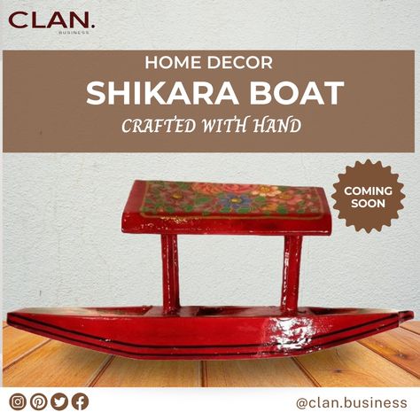 A handmade Shikara boat is a traditional wooden watercraft commonly found in the beautiful region of Kashmir, India. These boats are an integral part of the local culture. 🌐 clan.business #comingsoon #handicraft #shikaraboat #culture #kashmir #odopproduct #clanbusiness Shikara Boat Kashmir, Model For School Project, File Decoration, File Decoration Ideas, Jammu Kashmir, Kashmir India, Mini Craft, Jammu And Kashmir, Watercraft