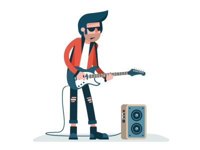 Solo Guitar Player by Andrey Gorshkov on Dribbble Guitar Animation, Watercolor Music, Loading Animation, 2d Character Animation, Funny Guitar, Guitar Practice, Character Animation, Best Meditation, Motion Graphics Design