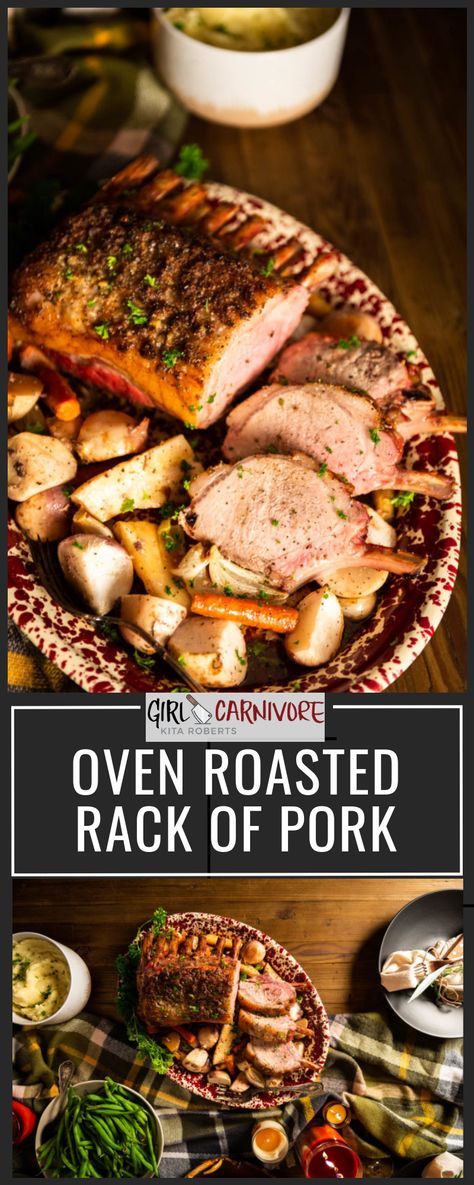 Pork Rib Roast, Rack Of Pork, Pork Meals, Pork Dinner, Grilled Beef, Pork Recipe, Easy Pork, Ultimate Christmas, Barbecue Recipes