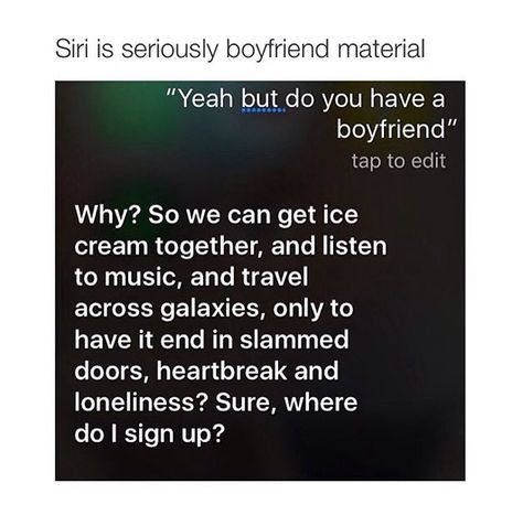 Lol Ask Siri, Things To Ask Siri, Everything Funny, A Boyfriend, She Said, Funny Things, Listening To Music, Boyfriend Material, Funny Pictures