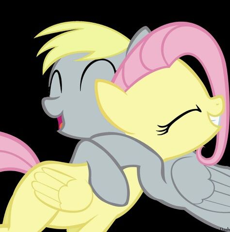 Fluttershy and Derpy Fluttershy And Derpy, Derpy And Fluttershy, Fluttershy Scene, Scene Fluttershy, Derpy Pfp, Derpy Mlp, Derpy Hooves, Human Icon, My Lil Pony