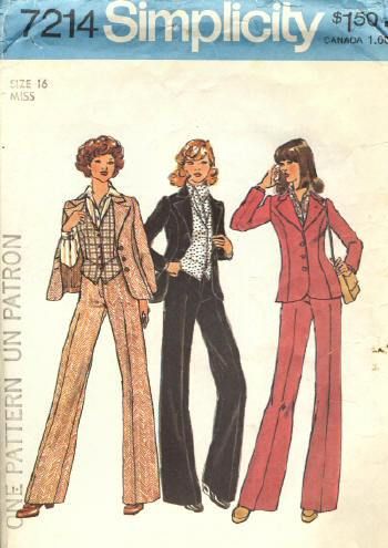 Princess Seam Jacket, 1970s Jacket, 70s Sewing Patterns, 70s Jacket, 1970s Sewing Patterns, Career Outfits, Vest Blouse, Zipper Pants, Motif Vintage