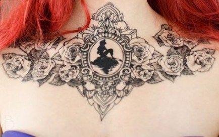 Tattoo mermaid sternum 47 ideas #Uncategorized Rose Chest Tattoo, Little Mermaid Tattoo, Tattoo Mermaid, Small Back Tattoos, Chest Tattoo Female, Cross Tattoos For Women, Tattoo Female, Flower Tattoo Shoulder, Chest Tattoos For Women