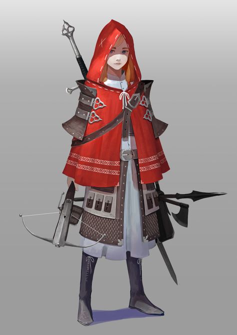 ArtStation - Werewolf hunter, Nature San Werewolf Hunter, Witcher Art, Arte Robot, Dnd Art, Fantasy Inspiration, Little Red Riding Hood, Medieval Fantasy, Sci Fi Art, Red Riding Hood