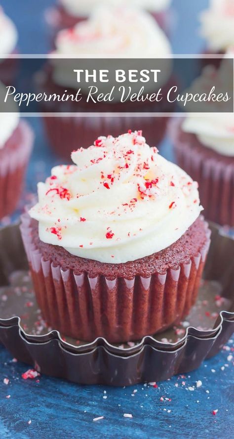 Magic Desserts, Peppermint Frosting, Peppermint Cupcakes, New Year's Desserts, Make From Scratch, Velvet Cupcakes, Cupcake Recipe, Red Velvet Cupcakes, Christmas Dessert