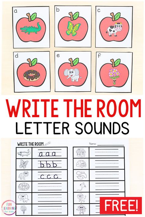 This differentiated apple beginning sounds write the room activity is perfect for fall literacy centers in preschool and kindergarten. Apple Literacy Activities, Sounds Write, Apple Literacy, Fall Literacy Centers, Kindergarten Architecture, Apple Kindergarten, Activity Kindergarten, Alphabet Activity, Literacy Centers Kindergarten