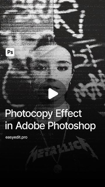 EasyEdit - Design Resources & Tutorials on Instagram: "This effect is called Photocopy and here’s how to achieve it in Photoshop!

📎Add your photo and convert it to a smart object.
📎Add the halftone effect, and set the mode to Line.
📎Experiment with Line size to your liking.
📎The next effect we’ll add is Graphic Pen, and some Grain.
📎The settings depend on your picture and how intense you want the effect to look.
📎Set the Grain Type to a horizontal more realistic photocopy effect.
📎Finally, add a slight vhs or noise texture and reduce its opacity.

The photocopy effect is ready!

#photocopy #photoshop #photoshoptutorial #photocopyart  #texteffect" Photoshop Photo Editing, Halftone Texture, Noise Texture, Halftone Effect, Illustrator Tips, Effect Photoshop, Photoshop Images, Photo Editing Photoshop, Photoshop Textures