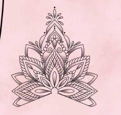 Knee Mandala Tattoo Design, Above Knee Mandala Tattoo, Armpit Tattoo, Geometric Tattoo Pattern, Mandala Flower Tattoos, Shin Tattoo, Henna Inspired Tattoos, Flower Tattoo Arm, Design Mandala