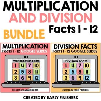 Division Facts Games, Multiplication Facts Games, Math Fact Practice, Math Word Walls, Division Facts, Geometry Worksheets, Powerpoint Games, Math School, Secondary Math