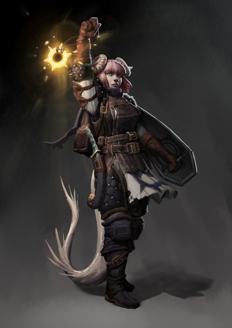 ArtStation - Dungeons and Dragons Party Commission, Bailey Butel Clerics Dnd, Fantasy Anatomy, Dungeons And Dragons Party, Tiefling Cleric, Dnd Character Design, Dnd Character Art, Tiefling Female, Magic User, Character Fashion