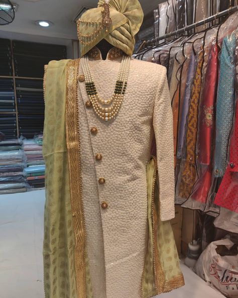 Go classy this summer!  Bringing the new collection for all the grooms.🤩🤩 Contact @sherwani_groom_studio for customizations because we… Royal Sherwani, Indo Western Outfits For Men, Pakistani Dresses Wedding, Wedding For Men, Indian Groom Dress, Kurtas For Men, Wedding Dresses Men, Groom Dress Men, Wedding Dresses Men Indian