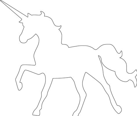 Unicorn Outline - Black & White Unicorn Quilt Pattern Unicorn Line Drawing Simple, Unicorn Outline Printable, Unicorn Line Art, Unicorn Black And White, Unicorn Drawings, Unicorn Outline, Unicorn Template, Unicorn Stencil, Unicorn Quilt