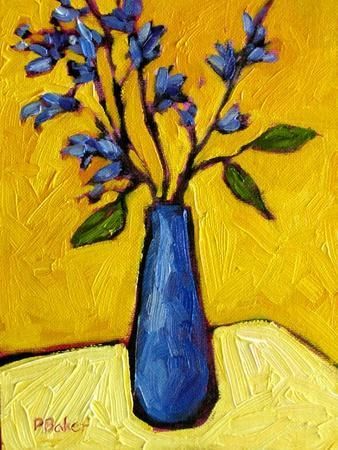 'Blue Vase' Art Print - Patty Baker | Art.com Samuel Peploe, Ako Kresliť, Arte Van Gogh, Abstract Flower Art, 수채화 그림, Blue Vase, Flower Art Painting, Arte Floral, Abstract Flowers